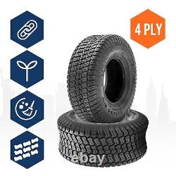 Set 2 23x9.50-12 Lawn Mower Tires 23x9.5x12 4Ply Tubeless Heavy Duty Replacement