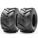 Set 2 24x12-12 Lawn Mower Tires 4ply Heavy Duty Tubeless Garden Turf Tractor Tyr