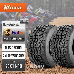 Set 2 6Ply 23x11-10 UTV ATV Tires 23x11x10 Heavy Duty Replacement Tyre Tubeless