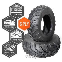 Set 2 ATV Tires 25x8-12 25x8x12 Front UTV All Terrain Mud Tire Heavy Duty 6PR