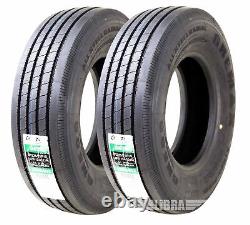 Set 2 Heavy Duty All Steel Trailer Tires 225/75R15 14 Ply 124/121M 11150