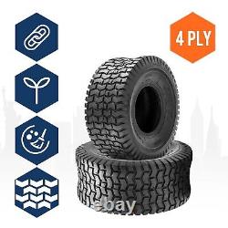 Set 4 15x6.00-6 20x8.00-8 Lawn Mower Tires 4Ply Garden Tractor Tire Heavy Duty