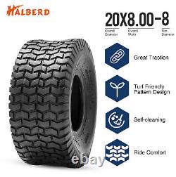 Set 4 15x6.00-6 20x8.00-8 Lawn Mower Tires 4Ply Garden Tractor Tire Heavy Duty