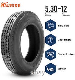 Set 4 5.30-12 Boat Trailer Tires 6Ply Heavy Duty 5.30x12 5.3-12 Replacement Tyre