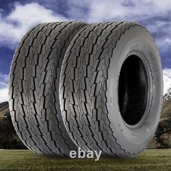 Set Of 2 10Ply 205/65-10 Trailer Tires Heavy Duty 20.5x8-10 Replacement Tubeless