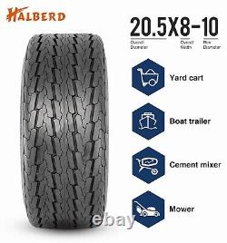 Set Of 2 10Ply 205/65-10 Trailer Tires Heavy Duty 20.5x8-10 Replacement Tubeless