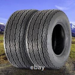 Set Of 2 205/65-10 Trailer Tires 10Ply Heavy Duty 20.5x8x10 Tubeless Replacement