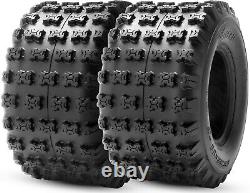 Set Of 2 20x11-10 Sport ATV Tires Tubeless 20x11x10 6Ply Heavy Duty All Terrain