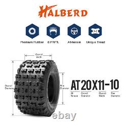 Set Of 2 20x11-10 Sport ATV Tires Tubeless 20x11x10 6Ply Heavy Duty All Terrain