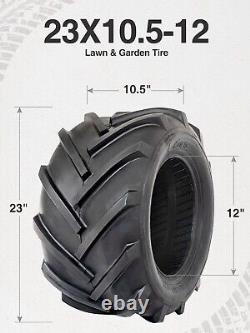 Set Of 2 23x10.5-12 Lawn Mower Tires 6Ply Heavy Duty 23x10.5x12 Garden Tractor