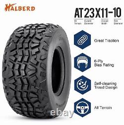 Set Of 2 23x11-10 ATV Tires 23x11x10 Golf Cart Tires 6PR Heavy Duty Replacement