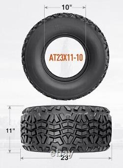 Set Of 2 23x11-10 ATV Tires 23x11x10 Golf Cart Tires 6PR Heavy Duty Replacement