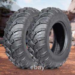 Set Of 2 25x8-12 ATV Mud Tires 25x8x12 UTV All Terrain 6Ply Heavy Duty Tubeless