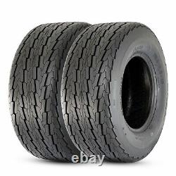 Set Of 2 Heavy Duty 10PR 205/65-10 Trailer Tires 20.5x8-10 Fuel-Saving Tubeless