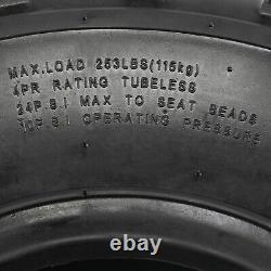 Set Of 4 19x7-8 ATV Tires 4PR Heavy Duty 19x7x8 19X7.00-8 Tubeless Replacement