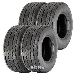 Set Of 4 Heavy Duty 10PR 205/65-10 Trailer Tires 20.5x8-10 Tubeless Replacement