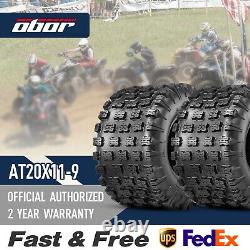 Set of 2 6Ply 20x11-9 Sport ATV Tires 20x11x9 GNCC Race Tyre Heavy Duty Tubeless