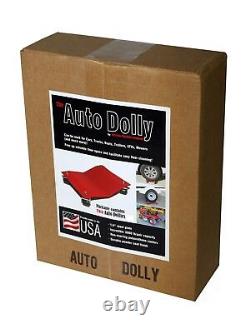 Set of 2 Auto Dolly Heavy Duty 12x16 Vehicle Wheel Tire Car Body Shop Mechanic