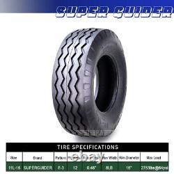 Set of 2 SUPERGUIDER Heavy Duty 11L-16 Implement Tire F-3 Pattern 12Ply