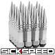 Sickspeed 16pc Polished Spiked Aluminum Extended 108mm 3 Pc Lug Nuts 14x1.5