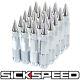 Sickspeed 20 Pc Chrome Spiked Steel Extended 80mm Lug Nuts Truck Wheels 1/2x20