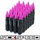 Sickspeed 24 Pc Black/pink Spiked Steel Extended Off Road 80mm Lug Nuts 1/2x20