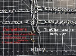 Snow Chains 23 X 10.50 X 12, 23 10.50 12 Heavy Duty V-BAR Tire Chains