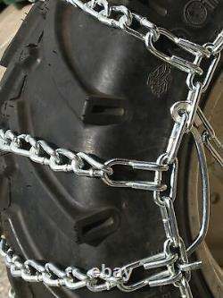 Snow Chains Heavy Duty, 2-Link Tire Chains, 22.5 x 10.00-8, 22 x 11-10