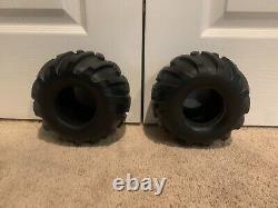 TAMIYA JUGGERNAUT 1 + 2 Pair of Heavy Duty Deep Tread Tires CLOD, TXT