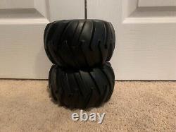 TAMIYA JUGGERNAUT 1 + 2 Pair of Heavy Duty Deep Tread Tires CLOD, TXT