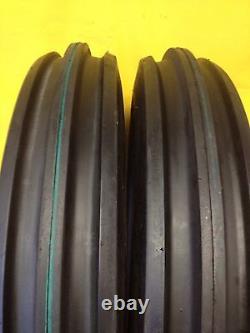 TWO 500X15,500-15,5.00X15,5.00-15 HEAVY DUTY 3 Rib Tractor Tires withTubes