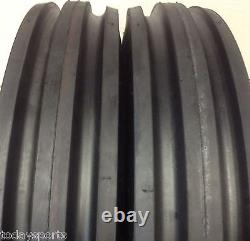 TWO New 5.50-16 Tri-Rib 3 Rib Front Tractor Tires & Tubes Heavy Duty 5.50x16