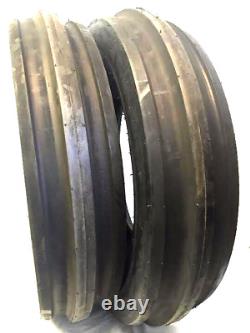 TWO New 7.50-16 Tri-Rib Front Tractor Tires 10 Ply Tubeless Super Heavy Duty