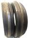 Two New 7.50-16 Tri-rib Front Tractor Tires 10 Ply Tubeless Super Heavy Duty