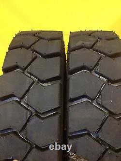 TWO new 5.00-8 500-8 FORKLIFT TIRE With Tubes, Flap Grip Plus Heavy duty