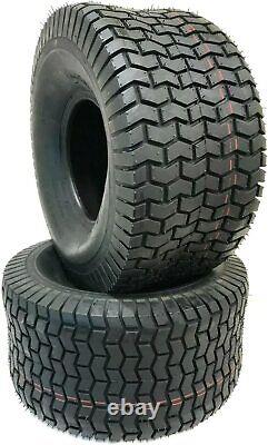 Two 24x12.00-12 Lawn Mower Tractor Tires 24x12x12 Tubeless Heavy Duty Rear Tires