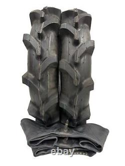 Two 5.00-12 R-1 Lug Compact Tractor Tires Heavy Duty Bar 5.00-12 5x12 W Ttube