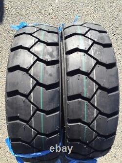 Two 5.00-8 500-8 FORKLIFT TIRE With Tubes, Flap Grip Plus Heavy duty