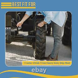 Two 6-12 6X12 R 1 Bar Lug Tubeless Tractor Climb Tires Heavy Duty Grip Mud