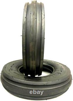 Two 7.50-16 Rib Front Tractor Tires Heavy Duty 10 Ply Rated Tubeless 750X16 F2