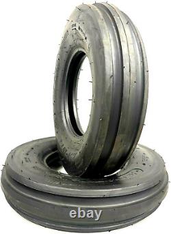 Two 7.50-16 Rib Front Tractor Tires Heavy Duty 10 Ply Rated Tubeless 750X16 F2