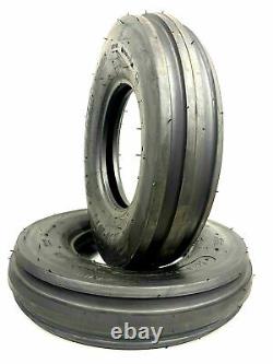 Two 7.50-16 Rib Front Tractor Tires Heavy Duty 10 Ply Rated Tubeless 750x16 F2