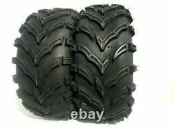 Two Heavy Duty Atv Tires 24x11-10 24x11x10 6 Ply Rated Mud Tires Tubeless