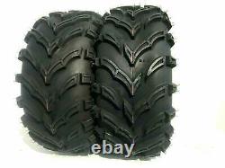 Two Mud Atv Utv Tires 25x8-12 25x8x12 6 Ply Rated Heavy Duty Tubeless