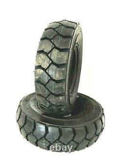 Two New 4.00-8 Forklift Tire With Tubes, Flap Grip Plus Heavy Duty Free Shipping