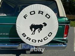 USA SpareCover Hybrid Series FORD BRONCO 33 WHITE Heavy Duty Vinyl Tire Cover