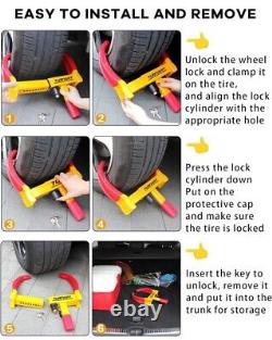Universal Wheel Lock Heavy Duty Security Trailer Wheel Lock Tires anti Theft for