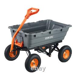 VEVOR Poly Garden Dump Cart Heavy-duty Yard Carts and Wagons 1500 lbs 13 Tires