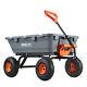 Vevor Poly Garden Dump Cart Heavy-duty Yard Carts And Wagons 800 Lbs 10 Tires