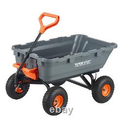 VEVOR Poly Garden Dump Cart Heavy-duty Yard Carts and Wagons 800 lbs 10 Tires